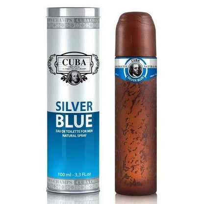 Perfume Cuba Silver Blue Parfums Des Champs 100ML